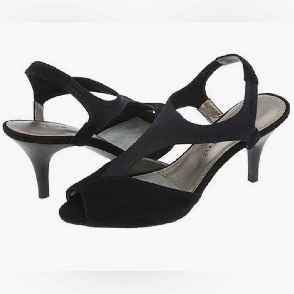 A. Marinelli Edgy Heeled Black Sandals